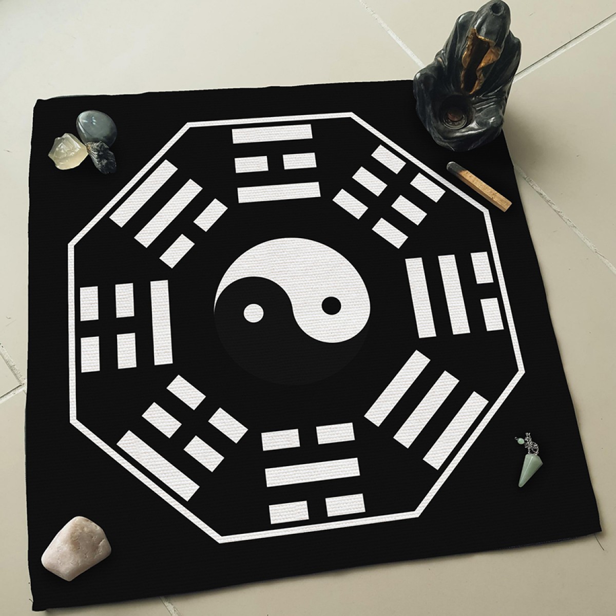 I Ching Trigrams, Taoizm Altar - Sunak - Tarot Açılım  Örtüsü