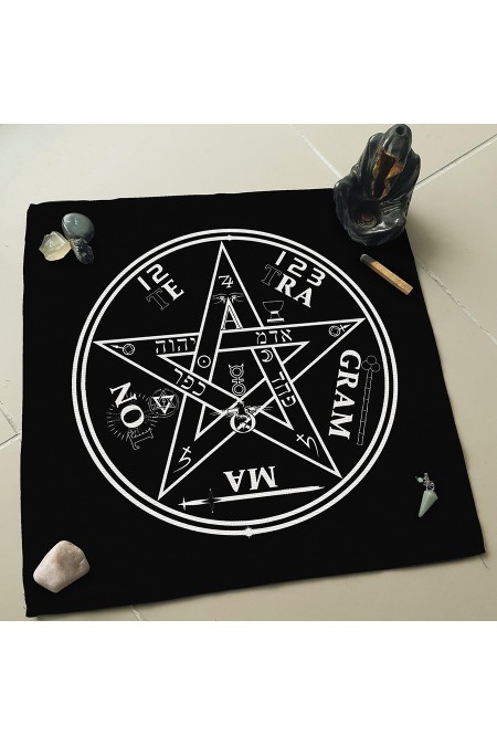 Simya Eliphas Levi Mikrokozmos Pentagramı Altar - Sunak - Tarot Açılım  Örtüsü