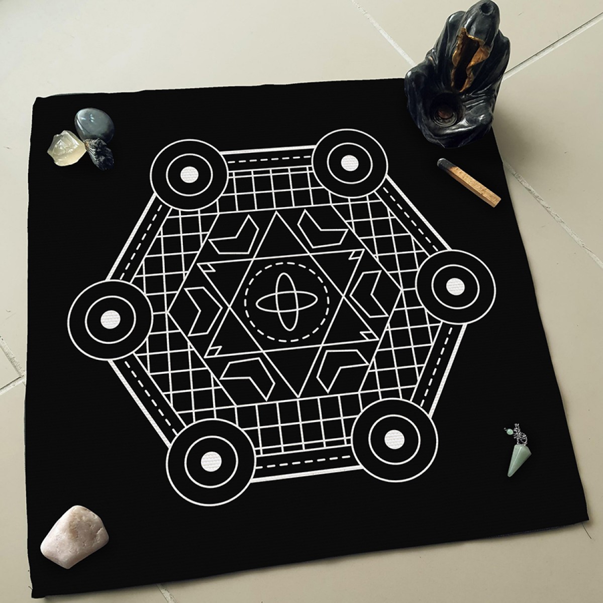 Kutsal Geometri Altar - Sunak - Tarot Açılım  Örtüsü