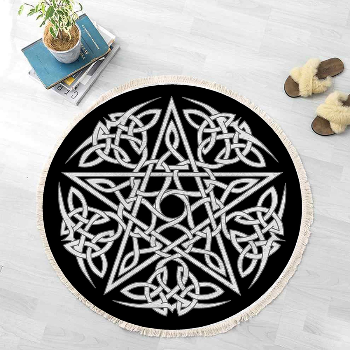 Pentagram  Yuvarlak Halı